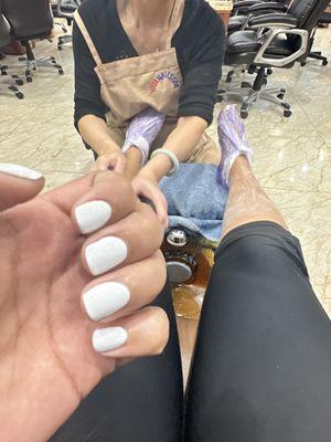 Shellac manicure and $45 pedicure