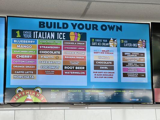 Build your own menu