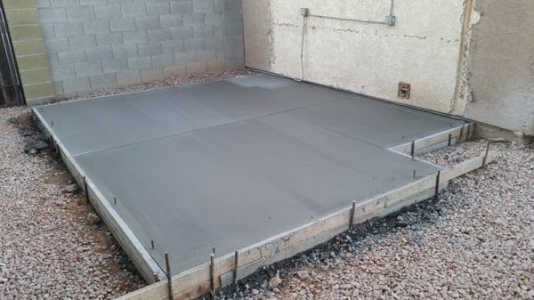 Here is the pad they poured right after the pour.