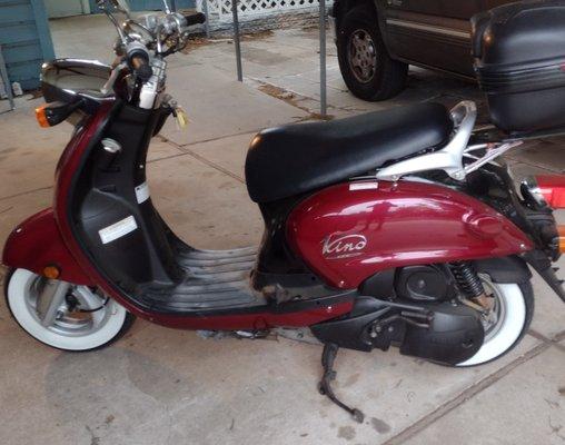 They Ran Her Thru With New Drive Belt and A Freshen Up In The Case With A Set Of New Whitewalls !!!  Ready For Tour Italia!!!