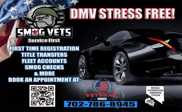 DMV Stress Free! We can go to the DMV for you.
 First time registration/Titles/Handicap Placards/Moving Permits/Renewals & More.