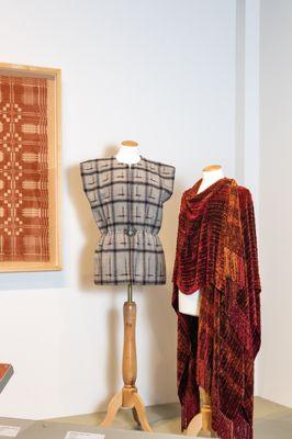 Handmade clothes on display in the permanent collection.