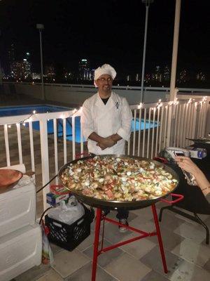 Chef Jose Caba Paella expert!!! 2016 Holiday Party