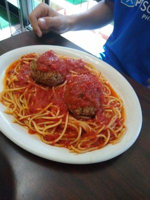 Spaghetti with meatballs