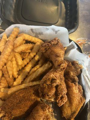 Fried Chicken and fries.