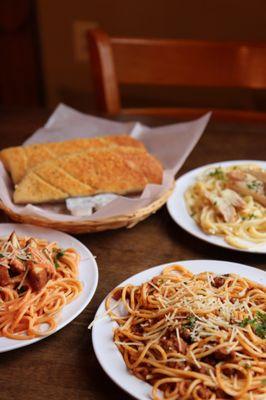 Bottomless pasta every Wednesday, different selection each week!