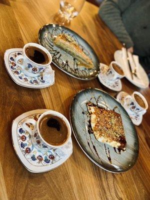 Baklava, Kazandibi, coffee