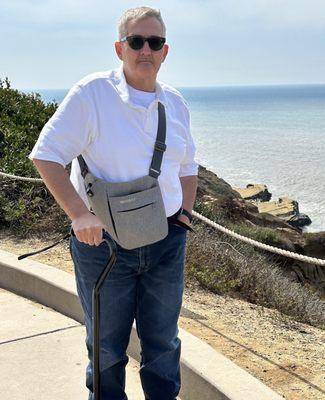 Bryan, overlooking the Pacific Ocean.