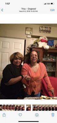 Me and Renee on My Birthday  at her house