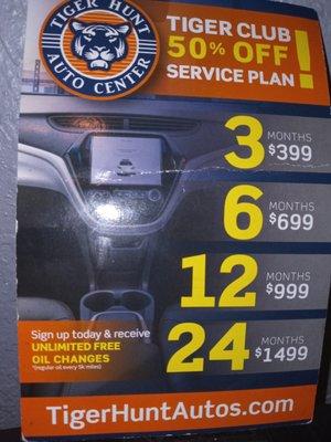 Various service plans