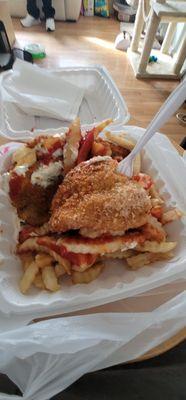 Fried whitting and fries