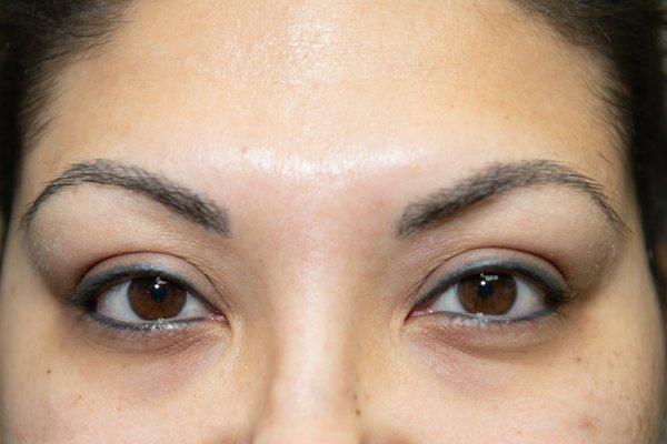 After brows, done with micro needle strokes look so natural