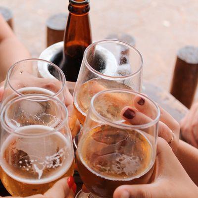 Beers outside in the arts walk