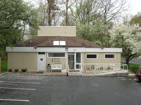 Front of hospital with beautiful cherry blossoms!