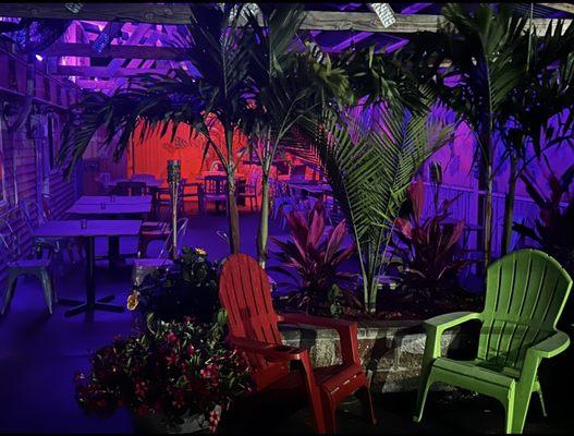 our outdoor patio @ night