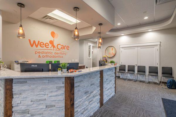 Wee Care Dentistry & Orthodontics Layton office reception desk