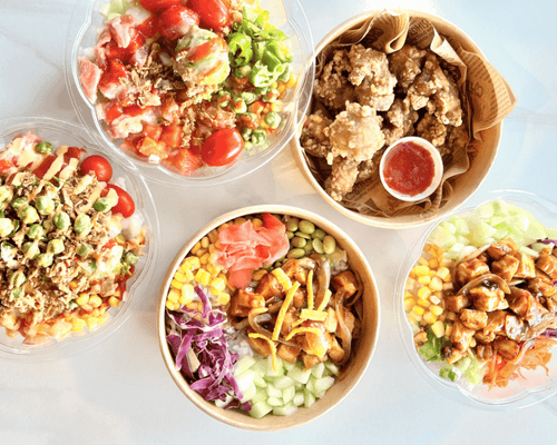 Fresh Poke bowls and appetizers!