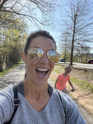 Riding Northwest along the Swamp Rabbit trail