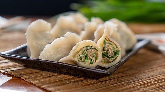 pork/green chieves dumpling