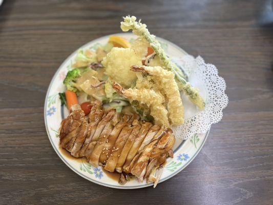 Teriyaki Chicken and Tempura Combo