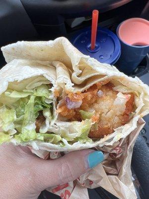 Buffalo Cauliflower wrap