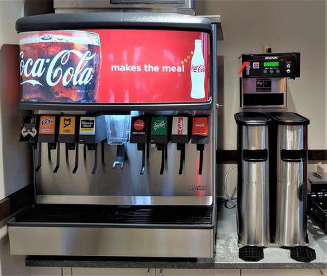 This is their soda station.  The one without the cover on it is root beer.  Photo taken December 4, 2020.