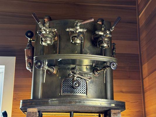 Antique espresso machine.