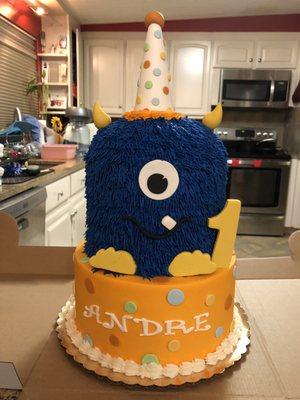 Monster 1st Birthday Cake