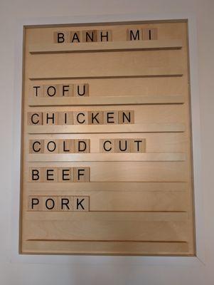 Food menu.