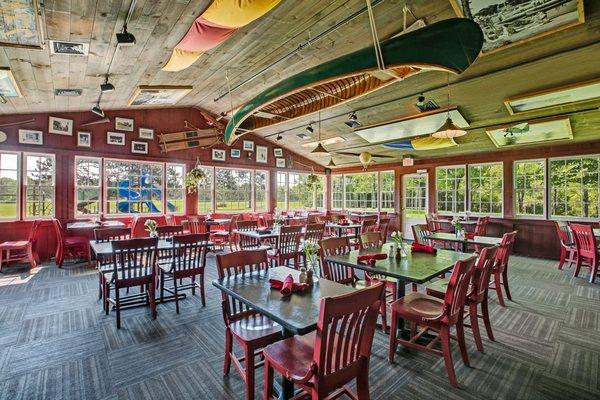 The Red Mill Restaurant- Deck Dining Room, Playground outside