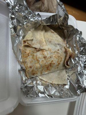 Baleadas with delicious chicken.