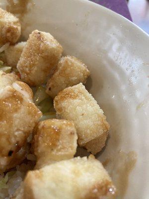 Tofu and rice with veggies