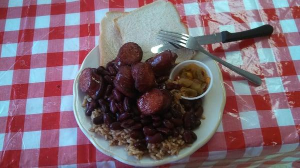 Big Easy. Redbeans & rice  , unsweet tea & later homemade carrot cake. Doesn't get any better