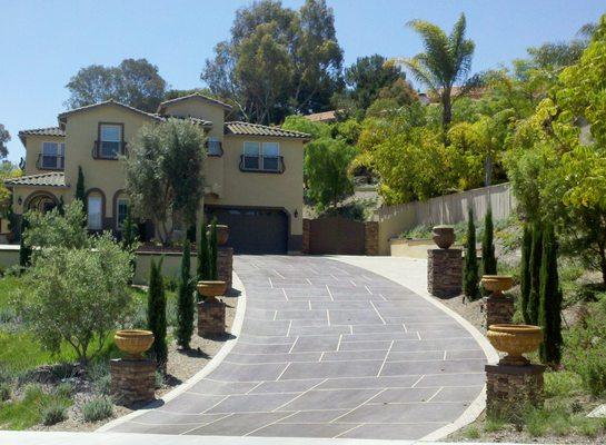 Custom Concrete Driveway in La Jolla