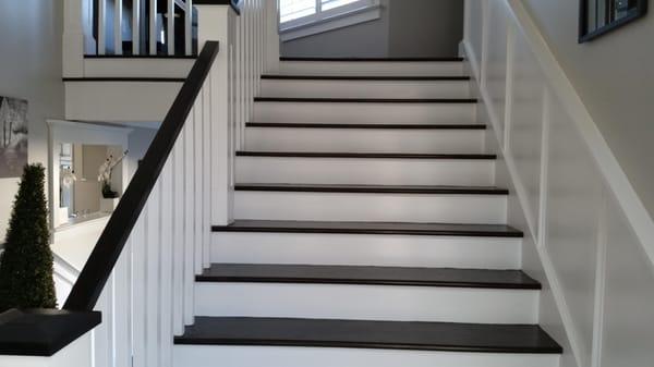 Sand and refinish flight of stairs