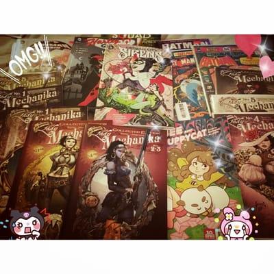 Haul from free comic book day! I can't believe they had Lady Mechanica!!!