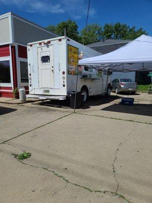 Food truck and waiting area