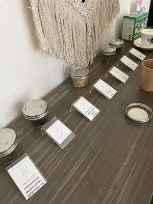 Tea bar- where you can mix and match tea