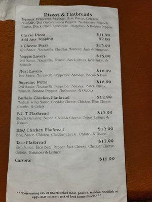 Page 6 of menu