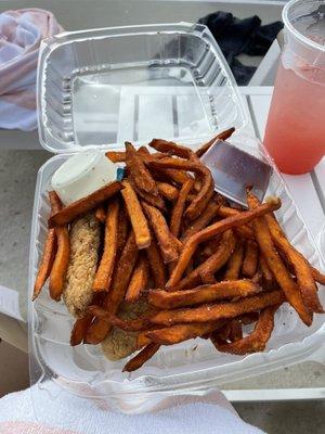 Chicken tenders & sweet potato fries