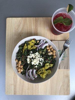 Kale Quinoa with Hibiscus Tea