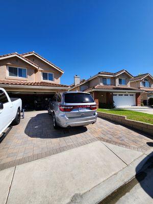 Extend driveway with matching pavers