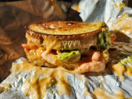 Chilean Shrimp Melt with added onions