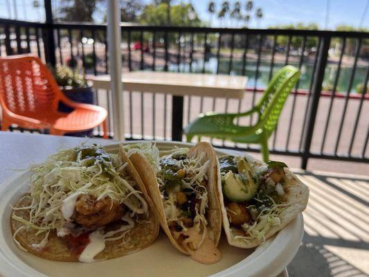 Lunch by the lake Coastal Trio tacos