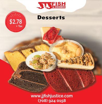 Variety of fresh deserts Delicious & Yummy