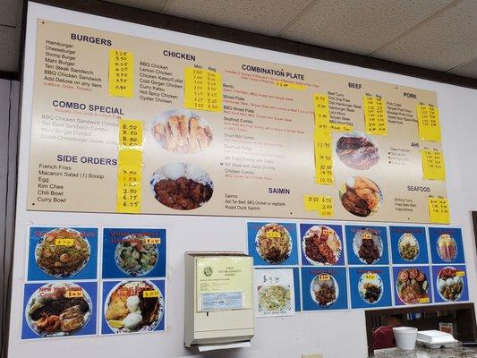 Updated menu still coming in with the VALUE