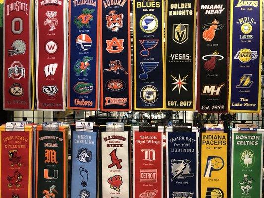 NFL, MLB, NHL, NBA & NCAA Heritage Banners