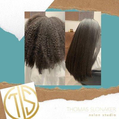 Keratin smoothing treatment