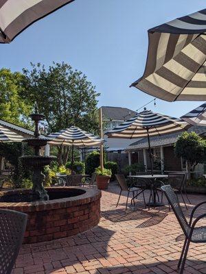 Breakfast view on the patio