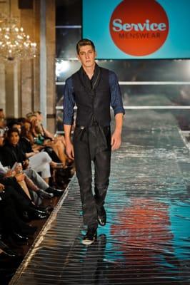 Service Runway Show 2, Hartford Vest And Scarf, Woolrich Shirt, Billy Kirk Belt, Ben Sherman Pants, Grenson Wingtips